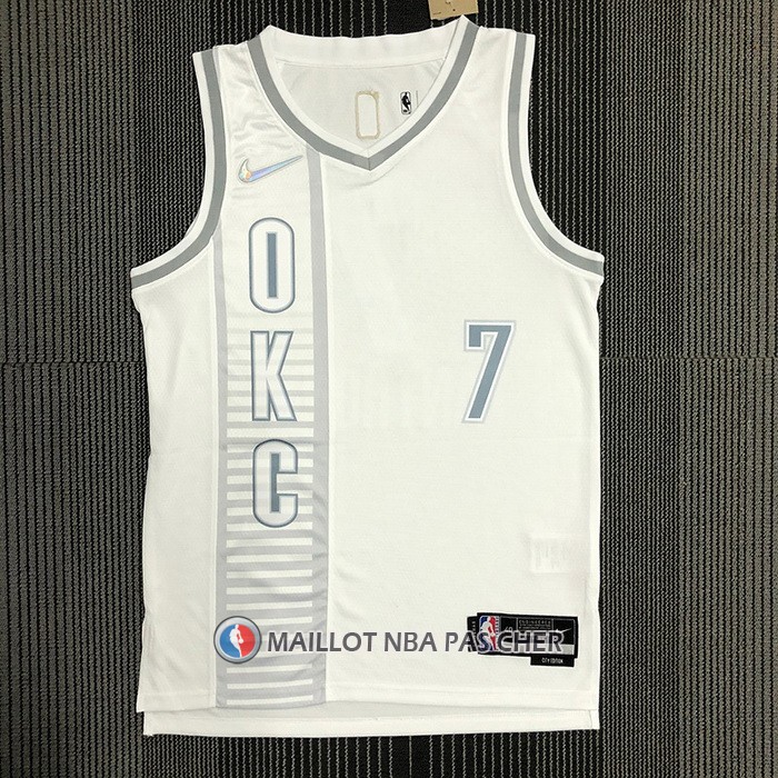 Maillot Oklahoma City Thunder Carmelo Anthony NO 7 Ville 2021-22 Blanc